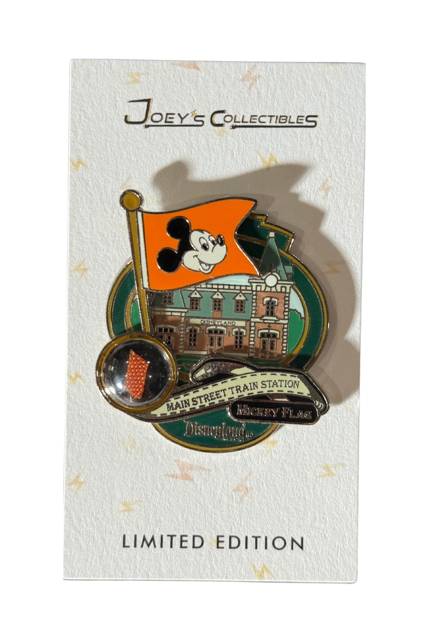Main Street Train Station Mickey Flag A Piece of Disney History J24
